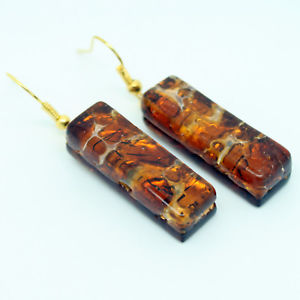 【送料無料】ピアス　オレンジムラノベネチアンガラスorange und bernstein farbiger handgemacht authentisch murano venezianische glas｜hokushin