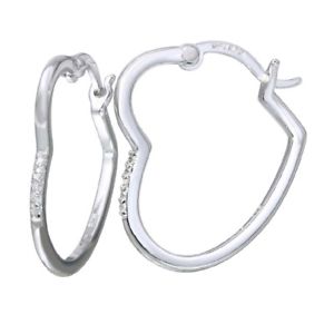 【送料無料】ピアス　スターリングシルバーハートフープsterlingsilber enes herz cz steine creolen｜hokushin