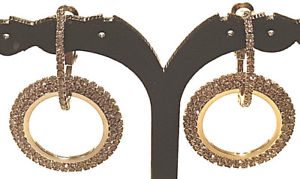 送料無料 レディースジュエリー アクセサリー ピアス モデルラウンドクリスタルピアス ゴールドシルバーカラー Hokushin