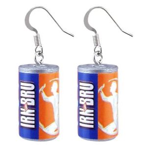 【送料無料】ピアス　ファンキーポップジョークールノベルティドロップピアス　flippige irn bru pop can harz neuheit tropfen ohrringe von joe cool｜hokushin