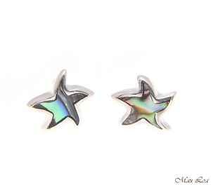 【送料無料】ピアス　スターリングシルバーアワビパウアシェルシェルハワイアンヒトデピアス｜hokushin