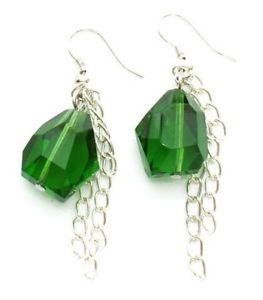 【送料無料】ピアス　クリスタルカットピアス　atlantischer grn andara kristallschnitt ohrringe