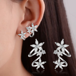 【送料無料】ピアス　デスターリングシルバーピアス　as de65752 design 925 sterlingsilber ohrclips fur frauen pflanze