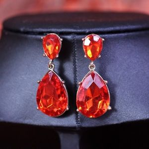 【送料無料】ピアス　モダンオリジナルドロップピアス　ohrringe zwei tropfen rot modern original abend ehe cc 5