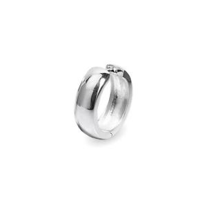 【送料無料】ピアス　スターリングシルバークレオールsingle echt 925 sterlingsilber klapp creole quadratisch gerundet 17mm 1883
