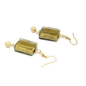 【送料無料】ピアス　ガラスゴールドボールスタッドピアス