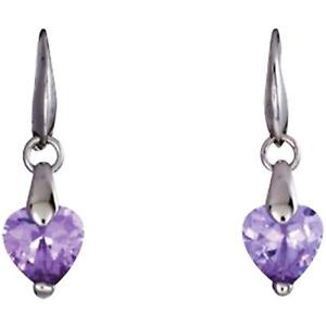 【送料無料】ピアス アンナライラッククリスタルハートドロップピアス annaleece 30mm herz tropfen ohrringe m flieder kristall