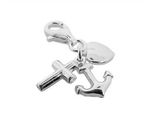 【送料無料】ピアス　ペンダントハートクロスアンカーcharms anhnger herz kreuz anker 925silber cmm039