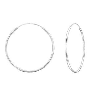 【送料無料】ピアス　スターリングシルバーフープラウンドdamen 4cm sterling silber runde creolen
