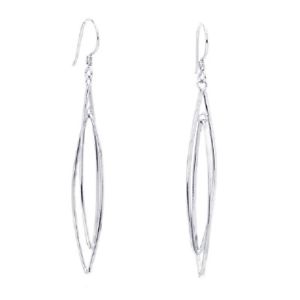 【送料無料】ピアス　フックピアス　フォームsterlingsilber zwei abgestuft en marquise form lang haken ohrringe