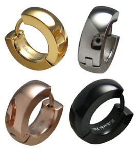 【送料無料】ピアス　レディースメンズクラシックステンレススチールフープピアス　ミリkikuchi damen herren klassische klapp creolen edelstahl ohrringe 5mm15mm