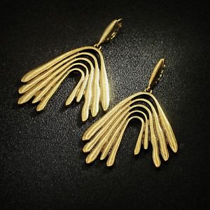 【送料無料】ピアス　ピアス　アイロンゴールデンアールデコブランチツリーメタルビンテージohrringe klappbgel golden art dco branch baum metall vintage bb 8