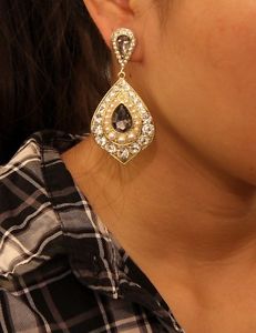 【送料無料】ピアス　ピアス　クリップアールデコohrringeohren clips tropf art dco schwarz perle hintergrund abend ehe j4
