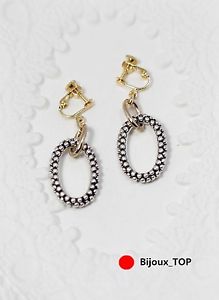 【送料無料】ピアス　ピアス　クリップシルバーリングリンクメタルビンテージオリジナルohrringe clips silber ring glied metall vintage original ee 7｜hokushin 13,125円