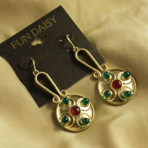 【送料無料】ピアス　ピアス　グリーンレッドオリジナルエスニックfrau ohrringe grn rot original ethnisch abend ehe geschenk bb 8