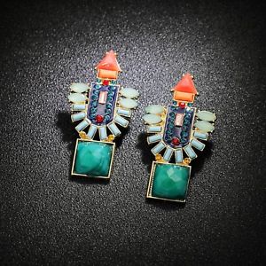 【送料無料】ピアス　アールデコピアス　スクエアオリジナルコネクタ