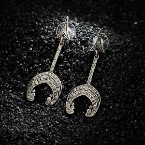 【送料無料】ピアス　アールデコシルバービンテージオリジナルバロックコネクタピアス