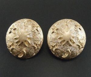 【送料無料】ピアス　ピアス　チップオーバルスタームーンレトロクリップohrringe clip auf golden gro chips oval stern mond gravur retro j9
