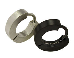 【送料無料】ピアス レディースステンレススチールフープピアス ミリシルバーedelstahl creolen herr damen ohrringe 3mm 12mm allseitig matt silber schwarz