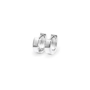 【送料無料】ピアス　スターリングシルバーフープpaar echt 925 sterlingsilber klapp creolen quadratisch 10,5mm 1893