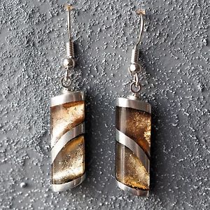 【送料無料】ピアス カピスシェルカラーピアス ブラウンシルバーピアス neu ohrhnger mit capiz muschel farbe metallicsbraunsilber ohrringe