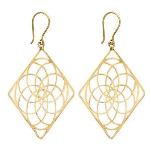【送料無料】ピアス　ゴールドピアス　ジオメトリ81stgeneration messing goldton geometrie blumen ethnisch baumeln ohrringe
