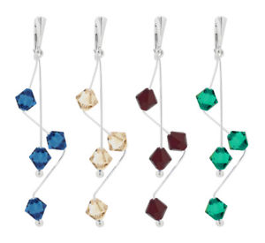 【送料無料】ピアス　スターリングリゾーツスターリングスワロフスキーsterling slber lange ohhringe gemacht mit 5328 swarovski kristallen perlen｜hokushin