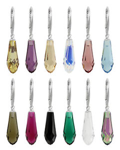 【送料無料】ピアス　スワロフスキースターリングシルバーイヤーフックドロップsterling silber tropfen ohrhaken gemacht mit 6530 20mm swarovski kristallen 12,766円