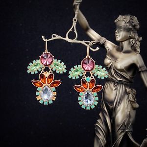 【送料無料】ピアス　ピアス　キャンドルホルダーグリーンマルチカラーオレンジドリップシートohrringe gro kerzenhalter grn mehrfarbig tropf blatt amber aa 2