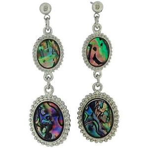 【送料無料】ピアス　コレクションシルバーグリーンパウアシェルダブルthe olivia collection silberfarben grn paua muschel doppelt abgesetzt