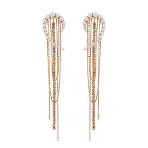 【送料無料】ピアス　ピアス　キャンドルホルダータッセルボブルパールクリスタルアールデコohrringe kerzenhalter quaste bommel perle kristall art deco aa26