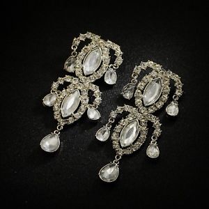 【送料無料】ピアス　ドリップクリスタルシルバーピアス　コネクタ