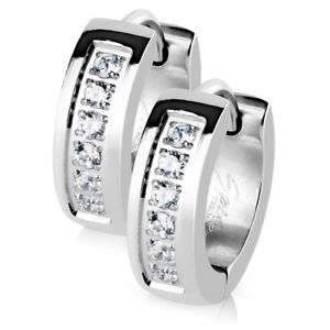【送料無料】ピアス　ステンレススチールクリスタルシルバーピアスレディースフラップフープcreolen kristall silber aus edelstahl damen ohrringe frauen klappen hochwertig