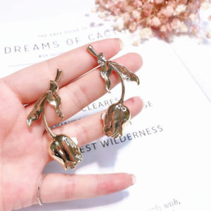 【送料無料】ピアス　ゴールデンチューリップアールデコピアス　クライマーohrringe golden ohr climber tulpe blumen art deco ehe aa27