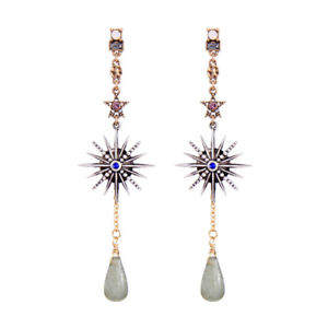 【送料無料】ピアス　ピアス　キャンドルホルダースターレトロohrringe kerzenhalter stern lang tropf labradorit blau retro xx26