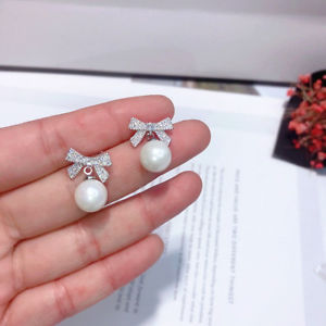 【送料無料】ピアス　ピアス　シルバーパールホワイトフライコネクタクラスファッション｜hokushin