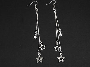 【送料無料】ピアス　ピアス　ハンガークリスマスチェーンロングシルバーセット3er sterne set ohrringe hnger miniblings stern weihnachten kettchen lang silber