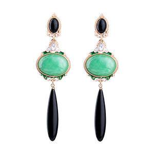 【送料無料】ピアス　ピアス　ゴールデンロングキャンドルホルダークリップブラックレトロファインohrringeohren clip auf golden lang kerzenhalter grn tropf schwarz retro fein