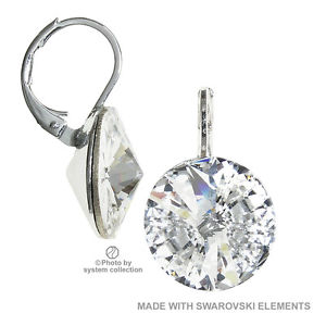 【送料無料】ピアス　スワロフスキーエレメントカラーピアス　18 mm ohrring mit swarovski elements, farbe transparent