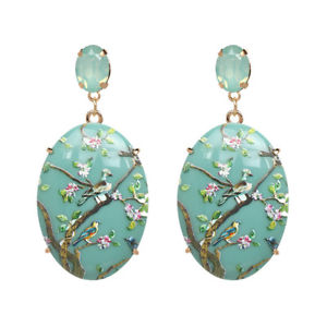 【送料無料】ピアス　ピアス　クリップヒスイohrringe clip gro ethnisch oval blau grn malerische jade imi a28｜hokushin 13,855円