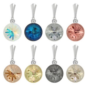 【送料無料】ピアス　スターリングシルバースワロフスキーウニイヤーフックsterling silber seeigel ohrhaken gemacht mit 1695 14mm swarovski kristallen