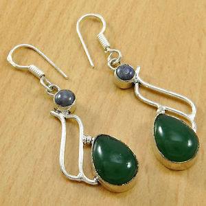 【送料無料】ピアス　シルバーグリーンオニキスマルチトーンデザイナーピアス　ファッションセット925 reines silber grne onyx multistone designer dangle ohrring set mode jewelr