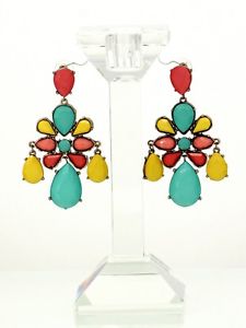 【送料無料】ピアス ピアス クリップキャンドルホルダーマルチサンゴohrringe clip gro kerzenhalter mehrfarbig blau gelb koralle ehe x5|hokushin
