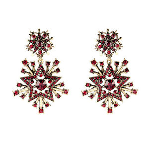 【送料無料】ピアス ピアス クリップスタークリスタルビンテージohrringeohren clips gro stern kristall rot vintage epoche ehe j6|hokushin