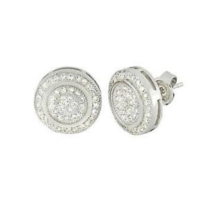 【送料無料】ピアス　レディーススターリングシルバーラウンドシェイプマイクロピアス　トリミングdamen 925 sterlingsilber runde form mikro besatz kunststein ohrring