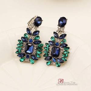 【送料無料】ピアス　シルバーペンダントピアス　クリッププライヤビンテージohrringe clips zangen silber anhnger tropf blau grn vintage j1｜hokushin 14,615円