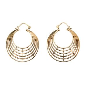 【送料無料】ピアス　ゴールドエジプトクレオールピアス　81stgeneration gold messing 36 mm stammes gyptisch creole layered ohrringe