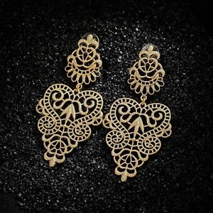 【送料無料】ピアス ゴールデンクリップbouclea des ohres groe ein clip blume hohl golden original abend ehe b1|hokushin