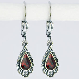 【送料無料】ピアス ピアス スワロフスキークリスタルシルバービンテージレトロサイアムドロップgrevenkmper ohrringe swarovski kristall silber tropfen vintage retro rot siam|hokushin