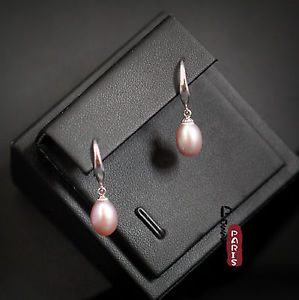 【送料無料】ピアス ピアス バイオレットスターリングシルバーohrringeohren perlmutt kulturperlen tropf violett 925 sterling silber 8mm9mm a|hokushin